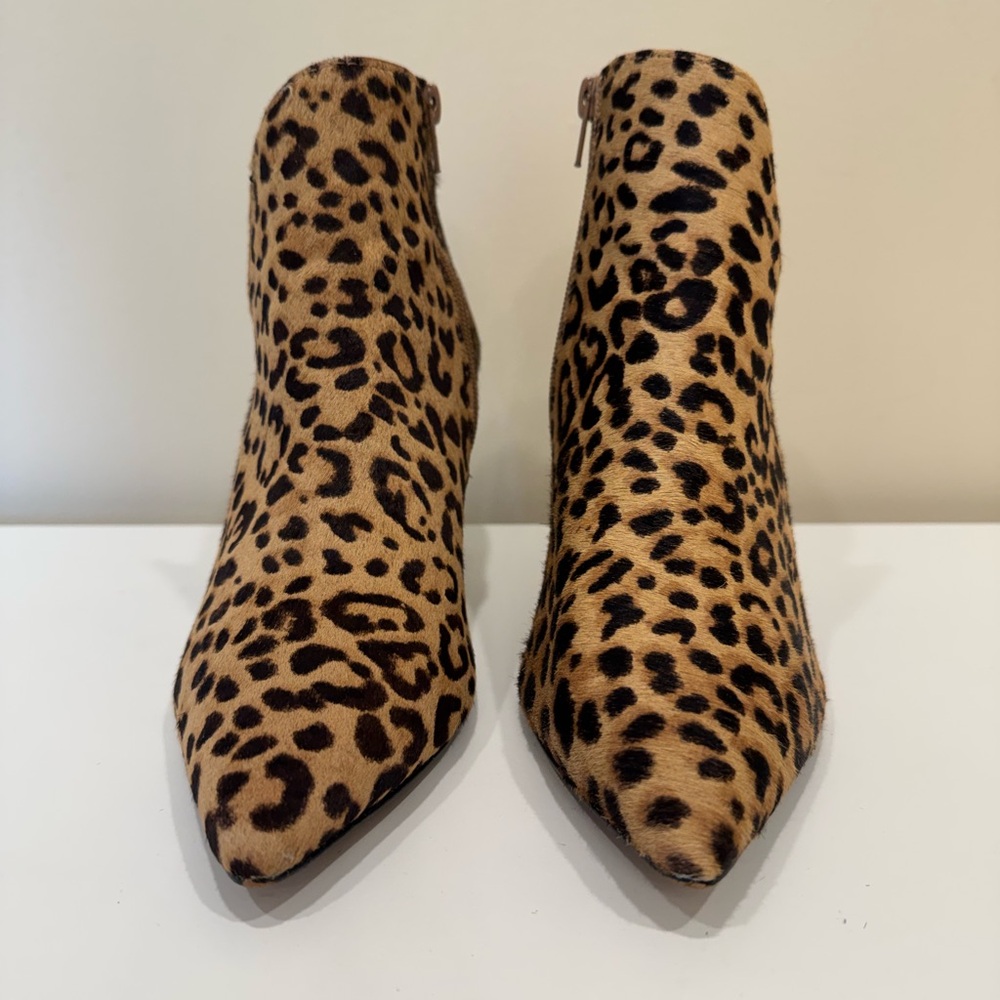 EXPRESS Calf Hair Animal Print Stiletto Ankle Boots 🔥 - Picture 7 of 16